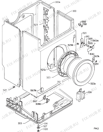 Взрыв-схема стиральной машины Zanussi ZI92.82 - Схема узла Cabinet + armatures